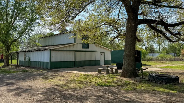 Additional building and outdoor gathering area.